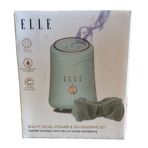 Elle Beauty Facial Spa Steamer & Headband Set Deep Cleanser Mist Steam Equipment